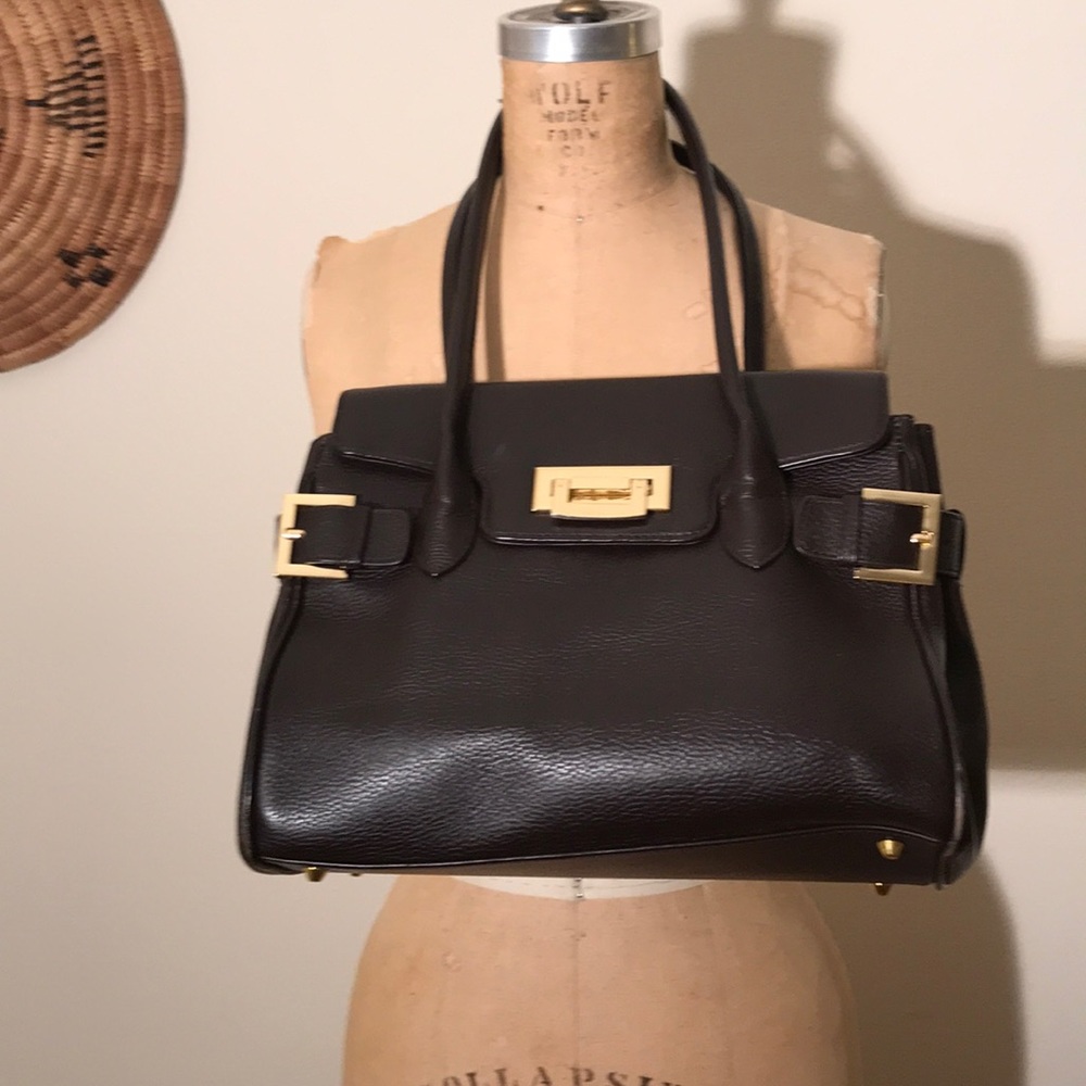MUSKA ITALY LEATHER SATChel HANDBAG